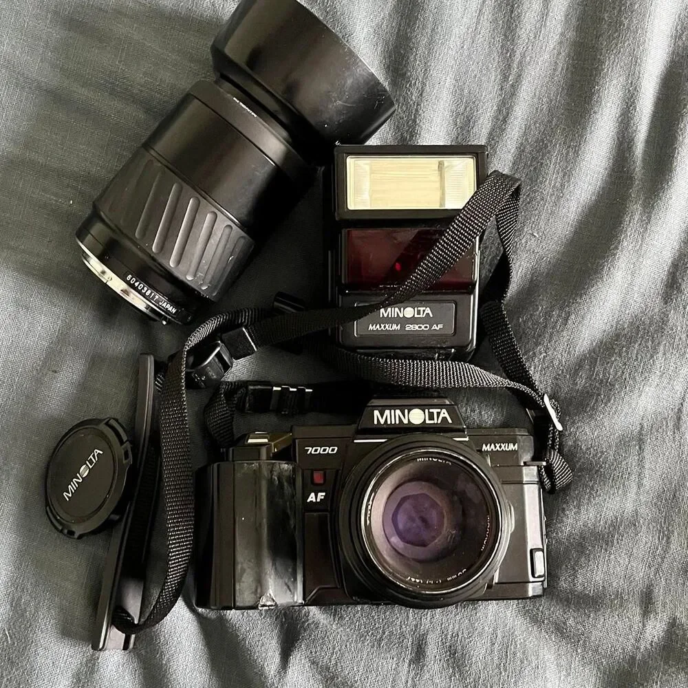 Untested Minolta Black Cameras-and-accessories